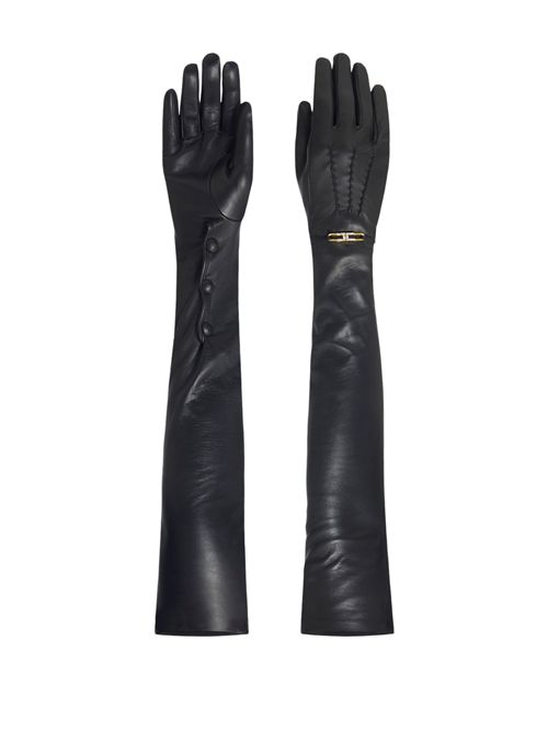 Guanti in nappa con dettaglio gioiello Elisabetta Franchi | GU08R58E2110